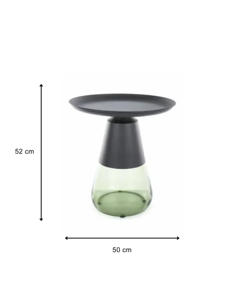 Signal Odkládací stolek Tiffany 50 cm čirý/zelený