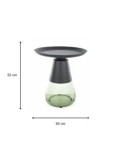 Signal Odkládací stolek Tiffany 50 cm čirý/zelený