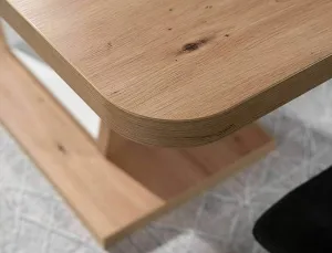 Signal Rozkládací jídelní stůl 120/160 cm Nigel bílý/dub artisan