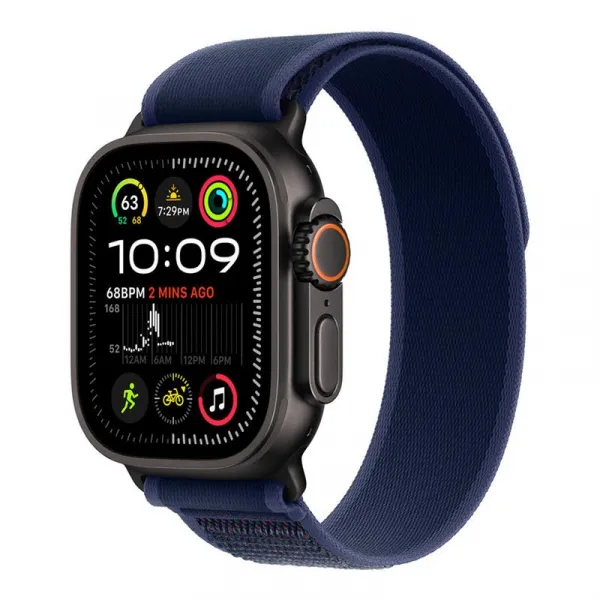 Apple Watch 49mm Blue Trail Loop - M/L - Black Titanium Finish MYQ83ZM/A
