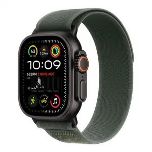 Apple Watch 49mm Green Trail Loop - M/L - Black Titanium Finish MYQ43ZM/A