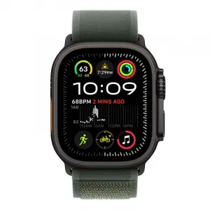 Apple Watch 49mm Green Trail Loop - M/L - Black Titanium Finish MYQ43ZM/A