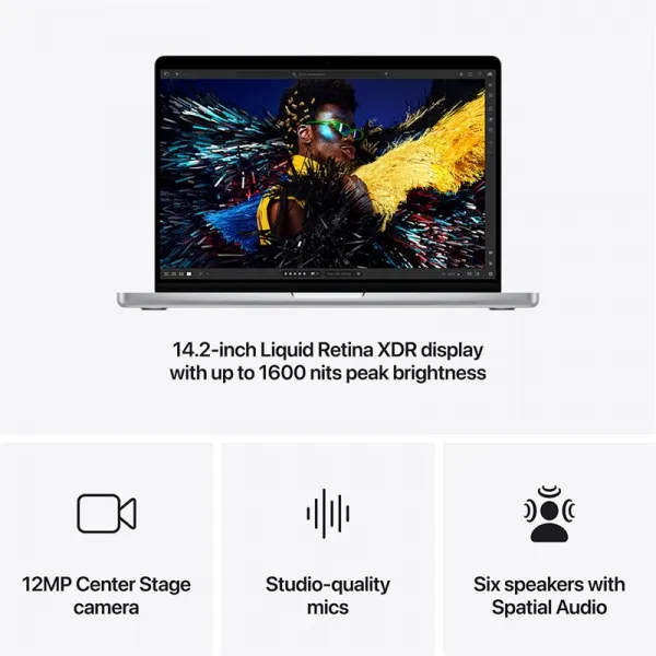 MacBook Pro 14" Apple M4 Pro 14C CPU 20C GPU 24GB 1TB Strieborný SK MX2F3SL/A
