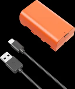 SmallRig 4971 NP-F550 USB-C nabíjateľná batéria fotoaparátu oranžová