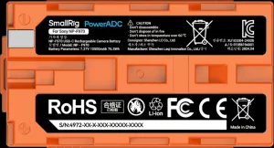 SmallRig 4972 NP-F970 USB-C nabíjateľná batéria fotoaparátu oranžová