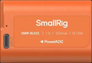 Batéria fotoaparátu SmallRig 4979 USB-C nabíjateľná DMW-BLK22 oranžová
