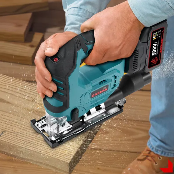 Bezuhlíková elektrická priamočiara píla ONEVAN 3500RPM 1000W priamočiara píla s nastaviteľnou čepeľou vhodná pre batériu MAKITA 18V