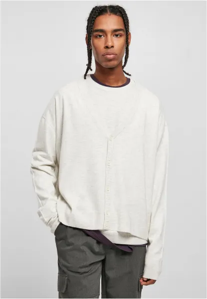 Eco Mix Boxes Cardigan Light Grey