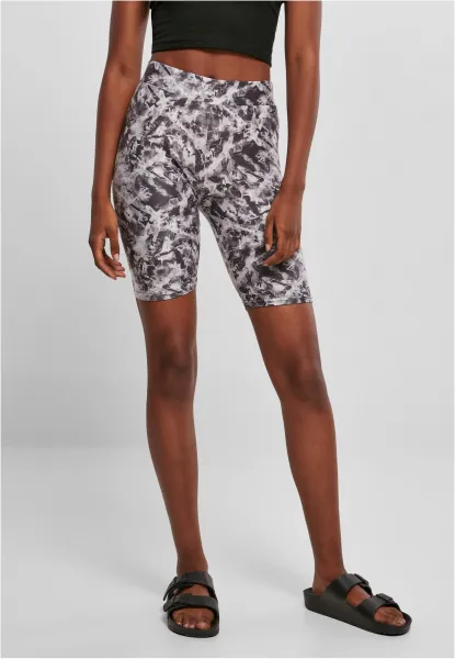 Women's soft shorts AOP Cycle Black fade