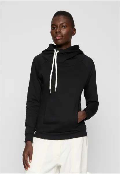 Women's raglan hoodie in black