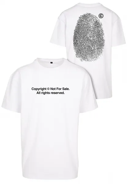 Oversize fingerprint t-shirt white