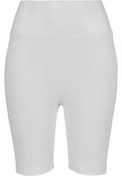 Women's high-waisted cycling shorts white