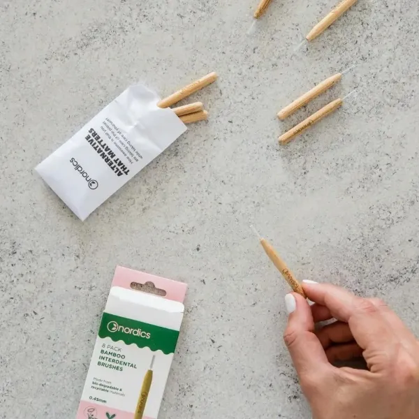 Nordics oral care Medzizubné bambusové  kefky 0,45 mm NORDICS 8 ks