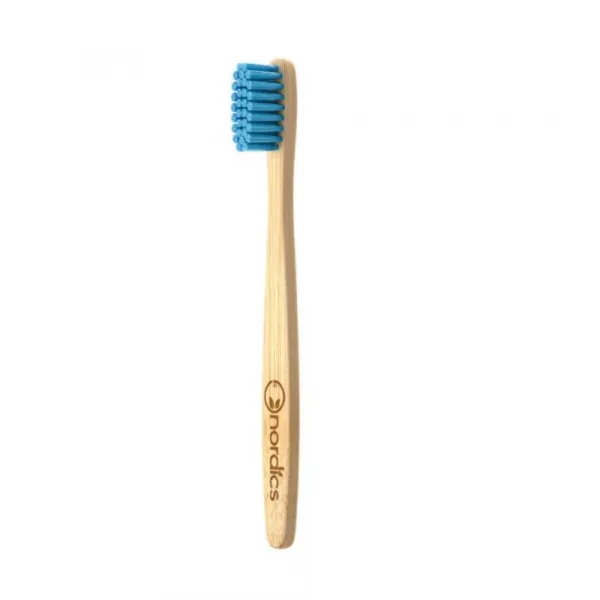 Nordics oral care Detská bambusová kefka na zuby s modrými štetinami NORDICS