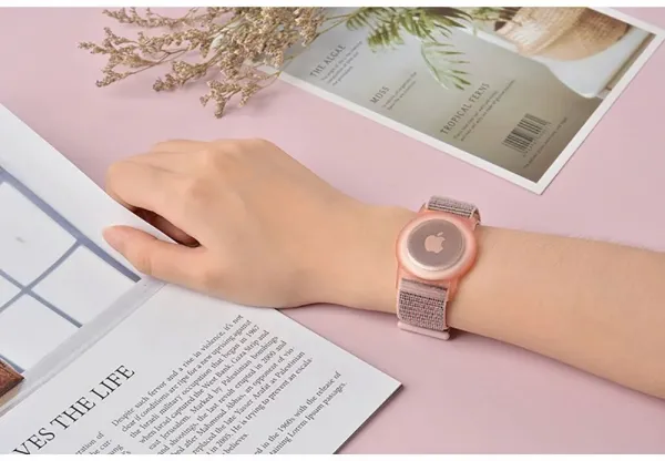 Innocent Airtag Fabric Loop Band - Pink Sand