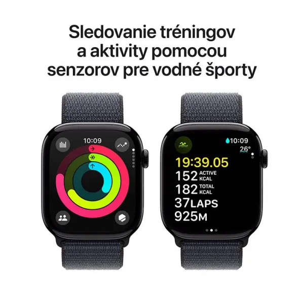 Apple Watch S10 GPS 46mm Jet Black hliník Ink Sport Loop MWWR3QCA