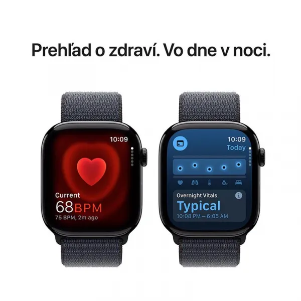 Apple Watch S10 GPS 46mm Jet Black hliník Ink Sport Loop MWWR3QCA