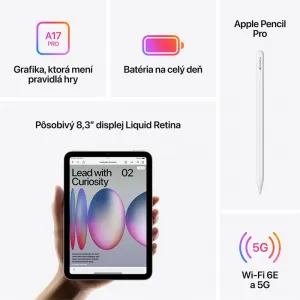 Apple iPad mini Wi-Fi + Cellular 128GB Modrý (2024) MXPP3HC/A