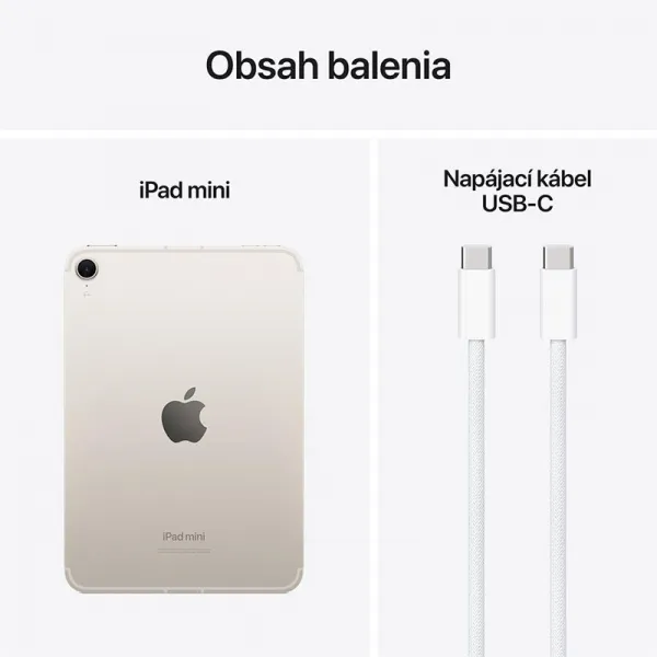 Apple iPad mini Wi-Fi + Cellular 512GB Hviezdny biely (2024) MYHE3HC/A