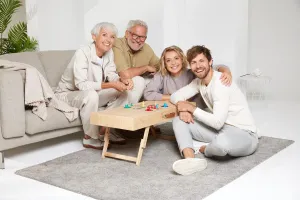 Die moderne Hausfrau Bambusový stůl na puzzle a deskové hry 4v1
