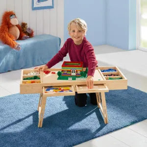 Die moderne Hausfrau Bambusový stůl na puzzle a deskové hry 4v1