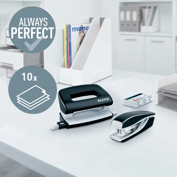 Zošívačka Leitz NeXXt WOW 5528 mini čierna