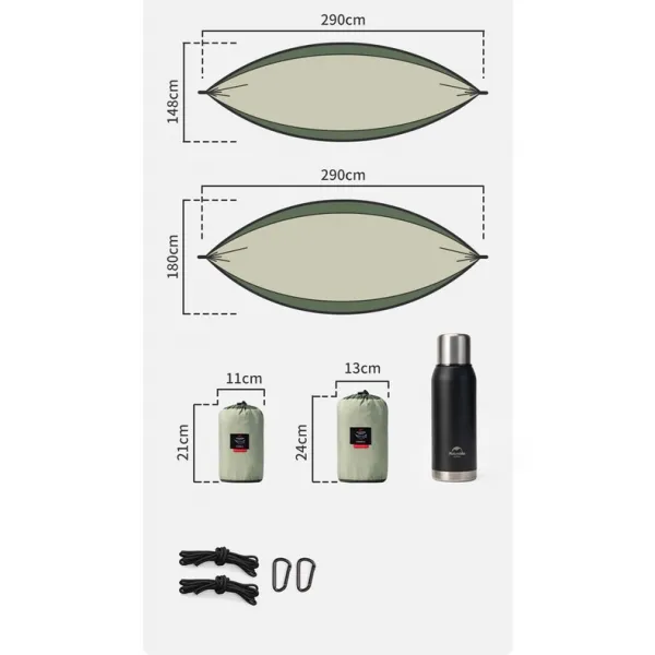 Naturehike Ultralight hamaka pro 2 osoby 690g Farba: Modrá