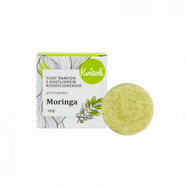 Kvitok Tuhý šampón s kondicionérom proti lupinám Moringa Obsah: 50g