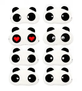 Maska na oči na spanie Panda Panda oči: srdce