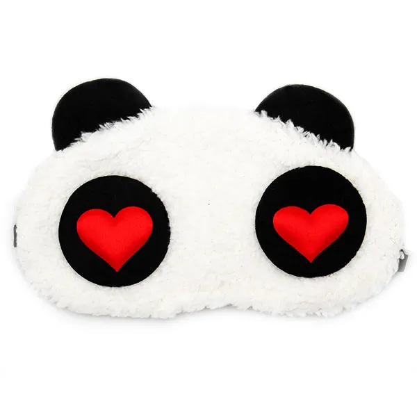 Maska na oči na spanie Panda Panda oči: srdce