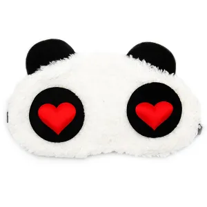 Maska na oči na spanie Panda Panda oči: srdce