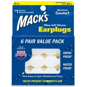 Mack's Pillow Soft® White Silikónové štuple do uší Veľkosť balenia: 1 pár