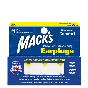 Mack's Pillow Soft® White Silikónové štuple do uší Veľkosť balenia: 1 pár