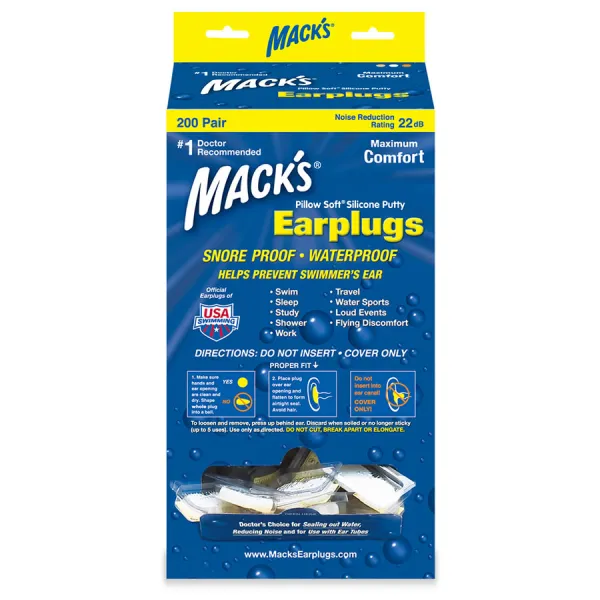 Mack's Pillow Soft® White Silikónové štuple do uší Veľkosť balenia: 1 pár