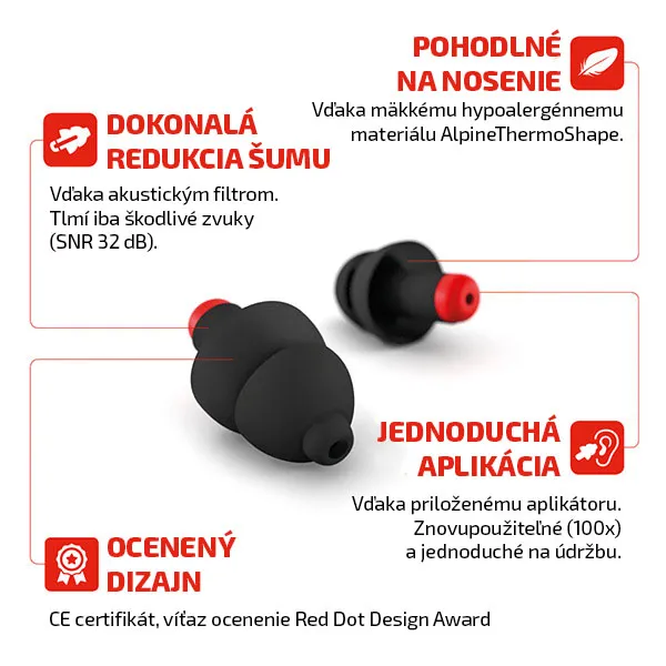 Alpine WorkSafe Štuple do uší proti hluku