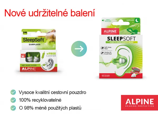 Alpine SleepSoft & Maska na oči na spanie