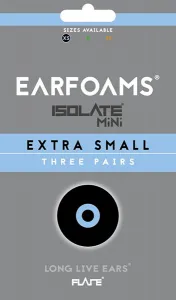 Earfoams® Isolate MiNi náhradné vankúšiky – 3 páry Veľkosť: S