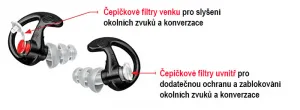 Surefire EP4 Sonic Defenders® Plus Farba: Čierna, Veľkosť: S (malá)