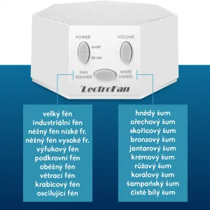 LectroFan Classic Prístroj na biely šum pre lepší spánok Farba: Biela