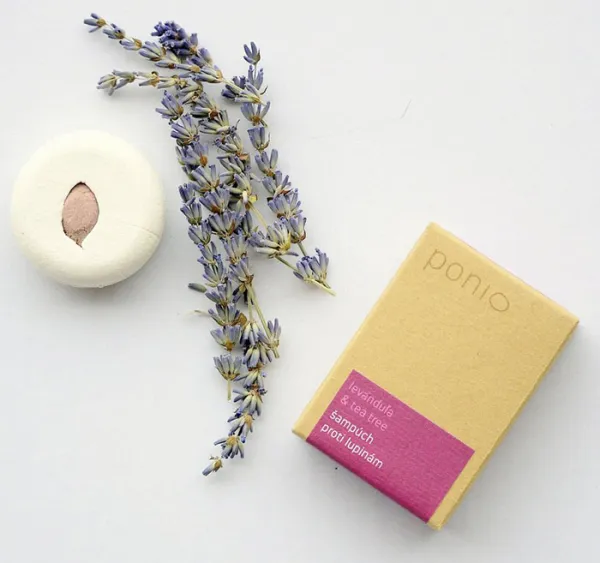 Ponio Tuhý šampón proti lupinám Levanduľa & tea tree Hmotnosť šampónu: 60g