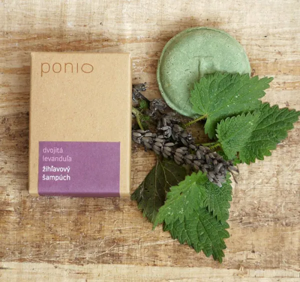 Ponio Tuhý žihľavový šampón Dvojitá levanduľa Hmotnosť šampónu: 60g