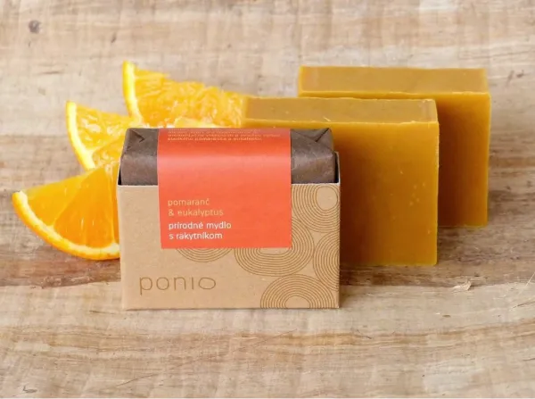 Ponio Pomaranč a eukalyptus s rakytníkom prírodné mydlo 100 g