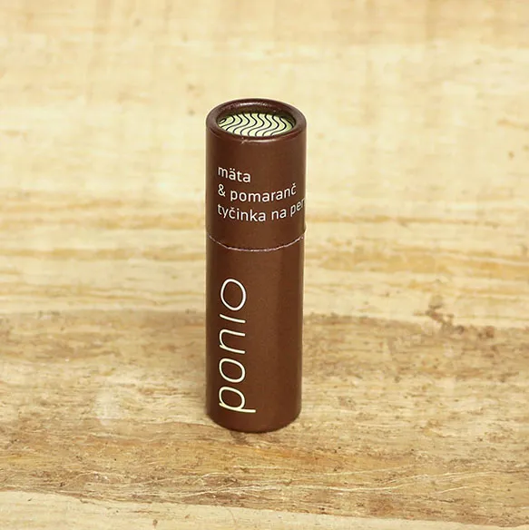 Ponio Prírodný balzam na pery Mäta a pomaranč 9 ml