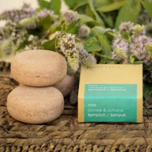 Ponio Tuhý šampón Mint obnova & ochrana Hmotnosť šampónu: 30g