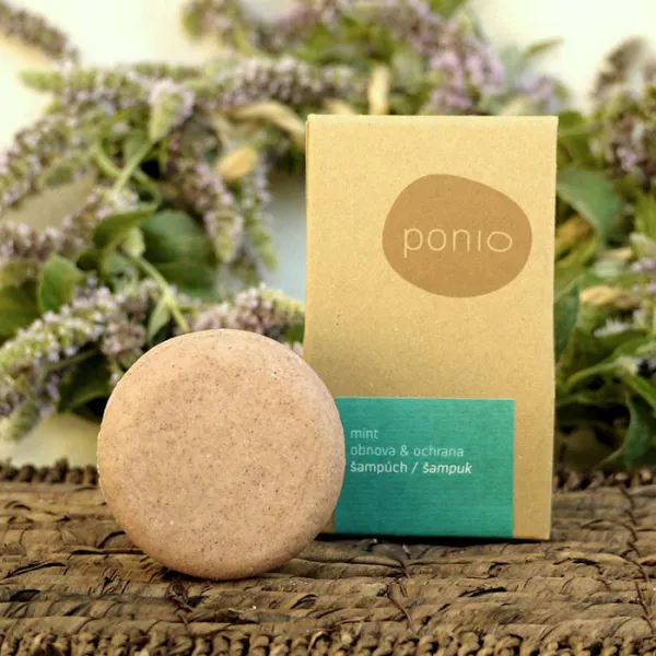 Ponio Tuhý šampón Mint obnova & ochrana Hmotnosť šampónu: 30g