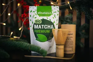Allnature Matcha Tea 100g & Japonská metlička