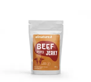 Allnature BEEF Pepper jerky – sušené hovädzie mäso s čiernym korením 25 g