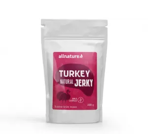 Allnature Turkey Natural jerky – sušené morčacie mäso 100 g
