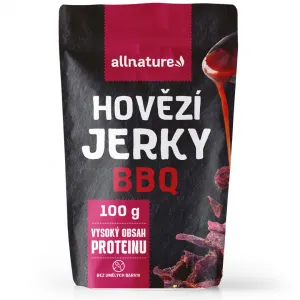Allnature BEEF BBQ jerky – sušené hovädzie mäso s príchuťou BBQ Obsah: 25g