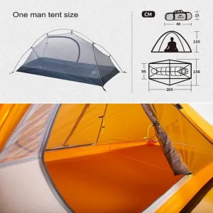 Naturehike Ultralight cyklistický stan 20D 1615g Farba: Amber